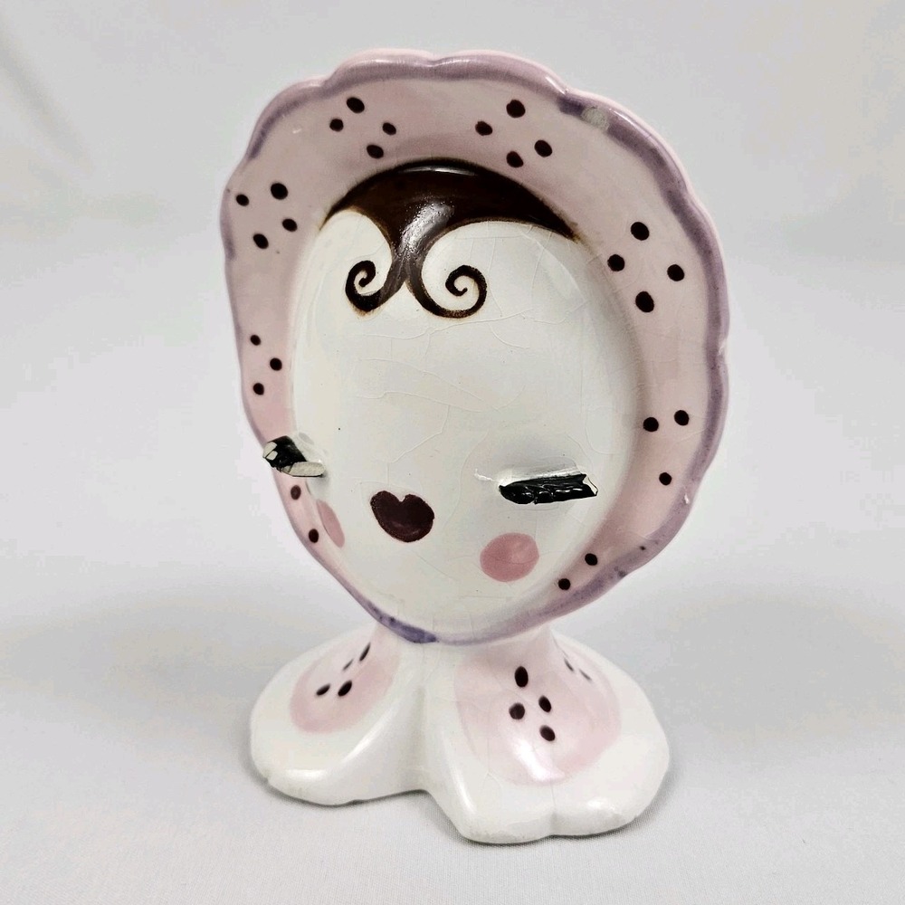 Vintage Betty Lou Nichols Egghead Head Vase Japan MCM Reproduction